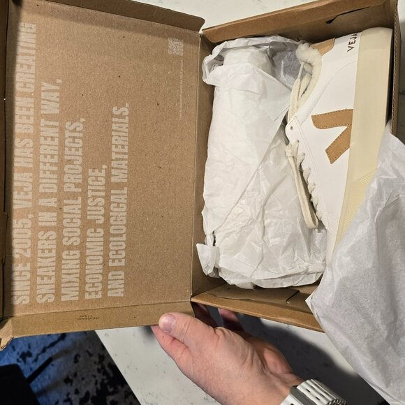 VEJA Campo Chromefree Leather Extra White Desert Winter Edition FLEECE SIZE 7 - Picture 13 of 14